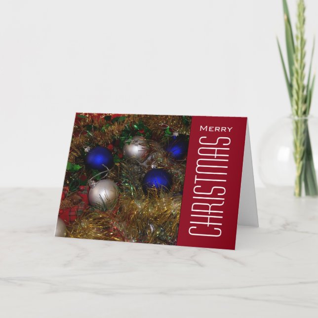 Christmas Greetings Holiday Card (Front)