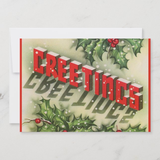 Christmas Greetings Holiday Card (Front)