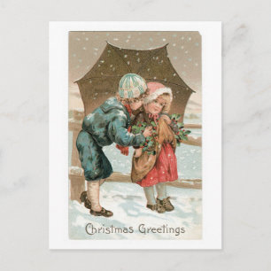 Christmas Greetings Holiday Postcard