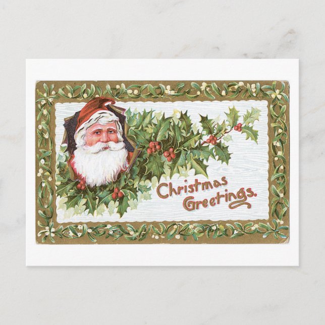 Christmas Greetings Holiday Postcard (Front)