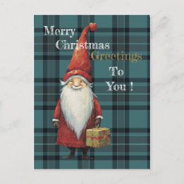 Christmas Greetings Holiday Postcard