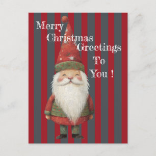 Christmas Greetings Holiday Postcard