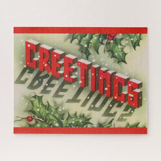 Christmas Greetings Jigsaw Puzzle (Horizontal)