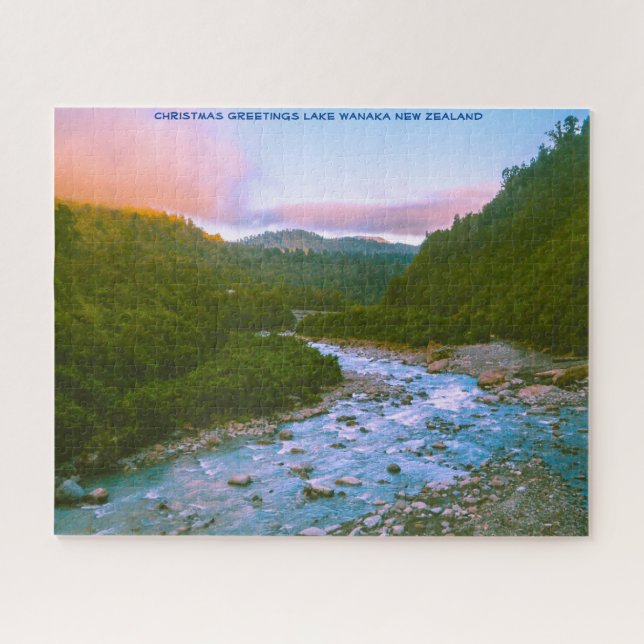 Christmas Greetings Lake Wanaka New Zealand Jigsaw Puzzle (Horizontal)