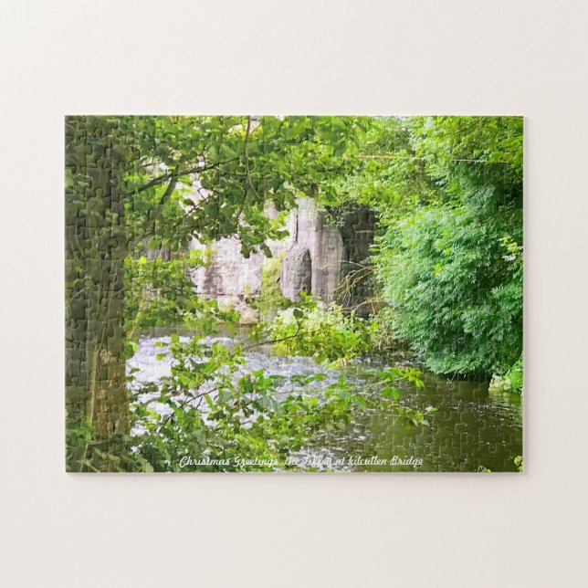 Christmas Greetings Liffey Kilcullen Bridge Jigsaw Puzzle (Horizontal)