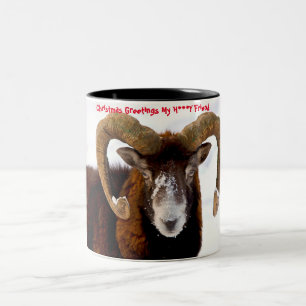 Christmas Greetings My Honey Friend Two-Tone Coffee Mug