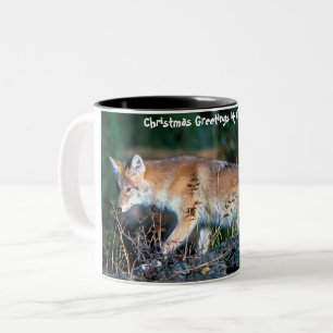 Christmas Greetings  My Old Coyote Two-Tone Coffee Mug
