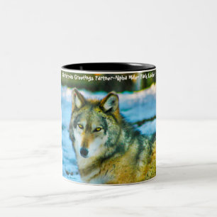 Christmas Greetings 'My Partner' , 'Alpha Male', Two-Tone Coffee Mug
