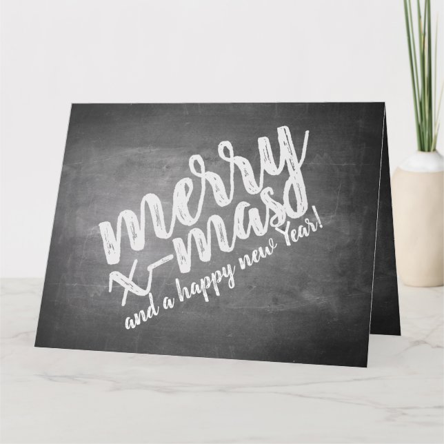 Christmas Greetings on the Chalk Board Card (Front)