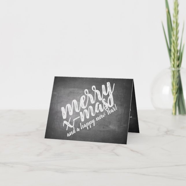 Christmas Greetings on the Chalk Board Card (Front)