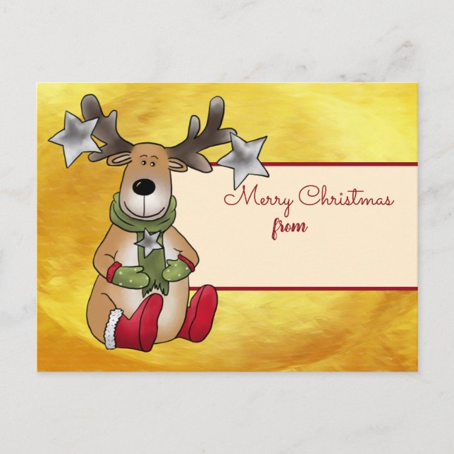 Christmas greetings, personalized postcard (Front)