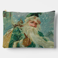 Christmas Greetings-Retro Santa Claus Postcard
