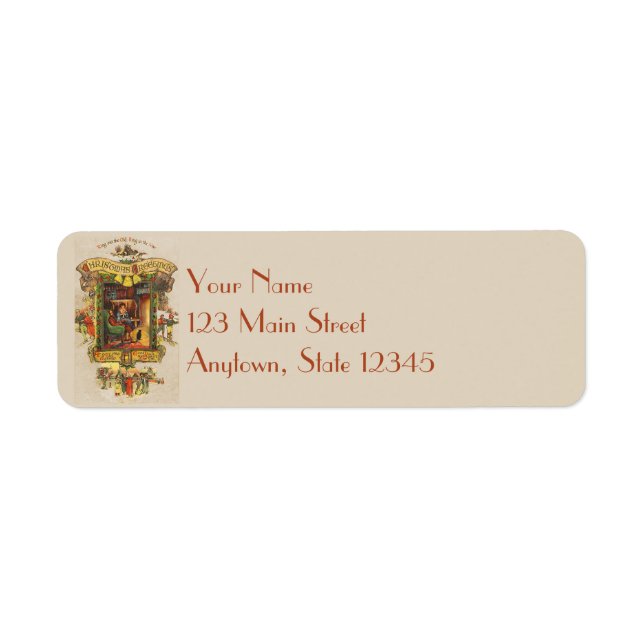 Christmas Greetings Return Address Labels (Front)