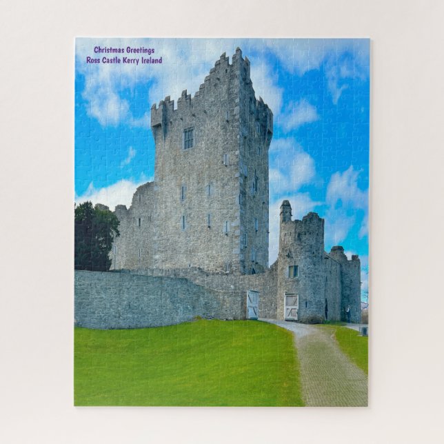 Christmas Greetings  Ross Castle Kerry Ireland Jig Jigsaw Puzzle (Vertical)