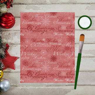 Christmas Greetings Scrapbook Paper