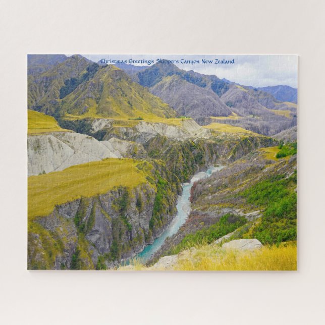 Christmas Greetings Skippers Canyon New Zealand Jigsaw Puzzle (Horizontal)
