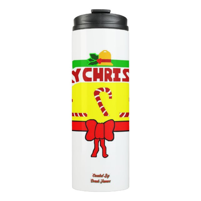Christmas Greetings Thermal Tumbler (Front)