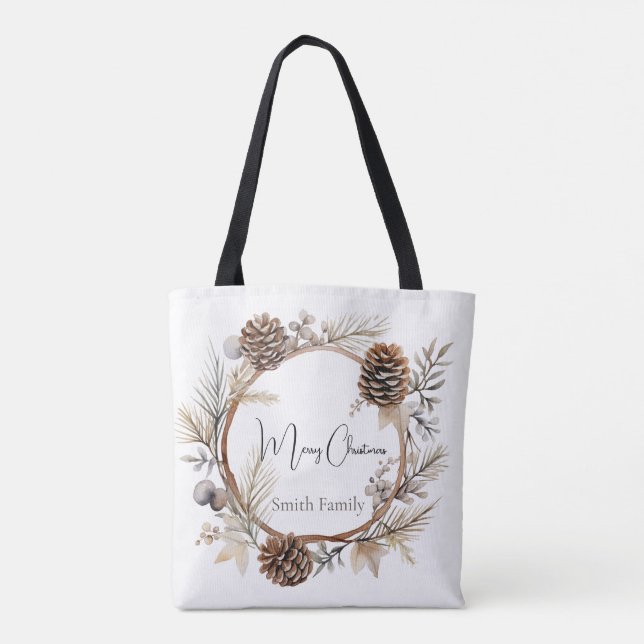 Christmas Greetings  Tote Bag (Back)