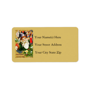 Christmas Greetings Vintage Address Label