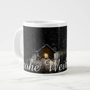 Christmas Greetings with Witch House Giant Coffee Large Coffee Mug
