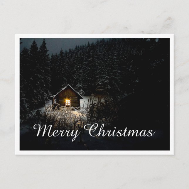 Christmas Greetings with Witch House Postcard (Front)