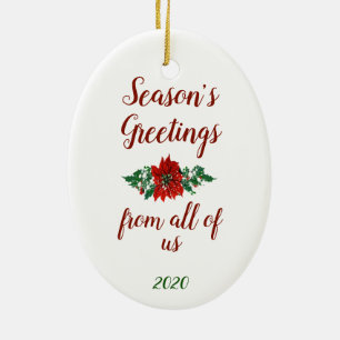 Christmas Greetings with Your Photo Custom Ceramic Tree Decoration