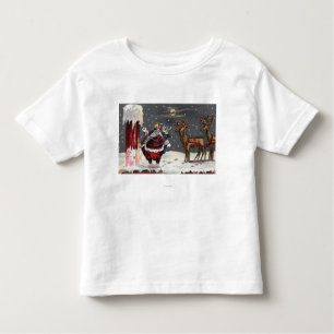 Christmas GreetingSanta and Chimney Toddler T-Shirt