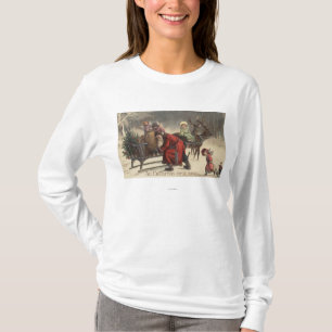 Christmas GreetingSanta and Sleigh T-Shirt