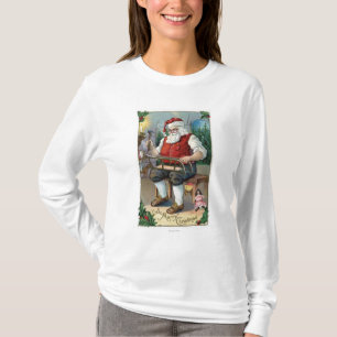 Christmas GreetingSanta Building Sled T-Shirt