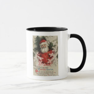 Christmas GreetingSanta in White Branches Mug