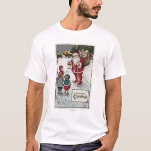 Christmas GreetingSanta Talking to Kids T-Shirt