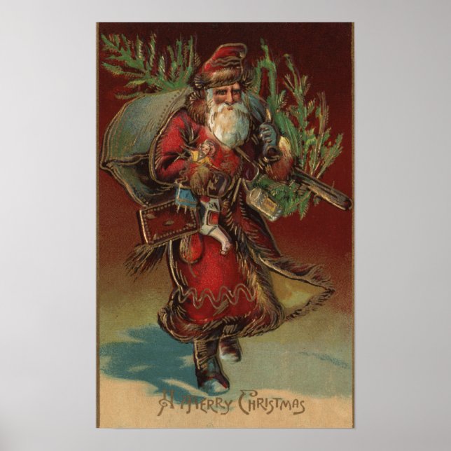 Christmas GreetingSanta with Gifts # 2 Poster (Front)