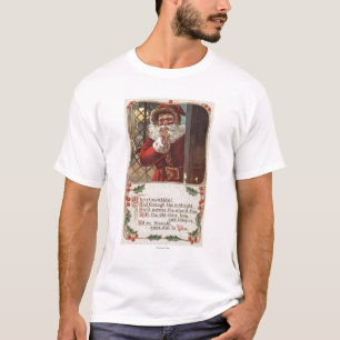 Christmas GreetingSanta with Hand on Beard T-Shirt