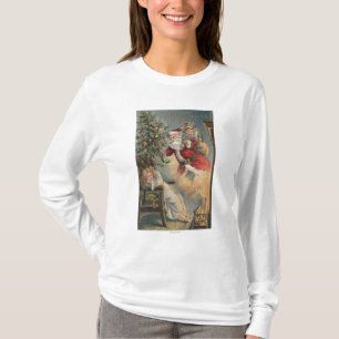 Christmas GreetingSanta with Tree and Gifts T-Shirt