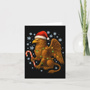 Christmas Griffin Magic Mythical Holiday Srit Long Card