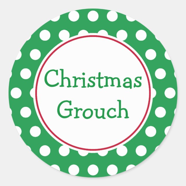 Christmas Grouch Stickers (Front)