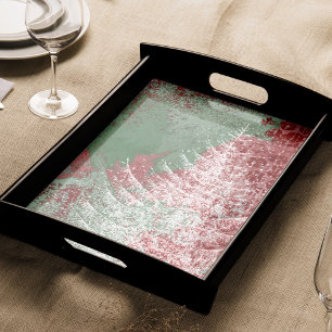 Christmas Grunge   Red Green and White XMas Tree Tissue Paper