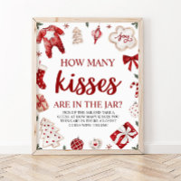 Christmas Guess How Many Kisses Baby Shower Game