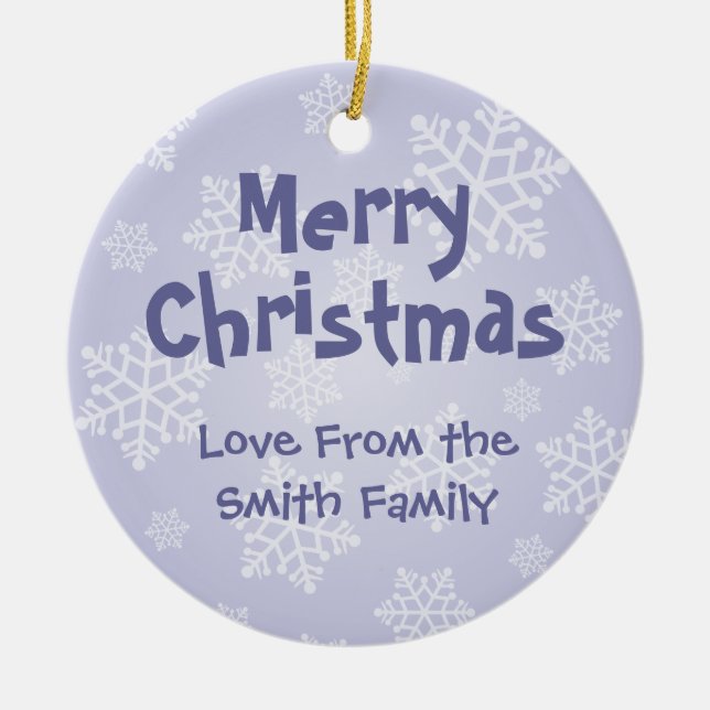 Christmas Guinea Pig (add your own message) Ceramic Tree Decoration (Front)