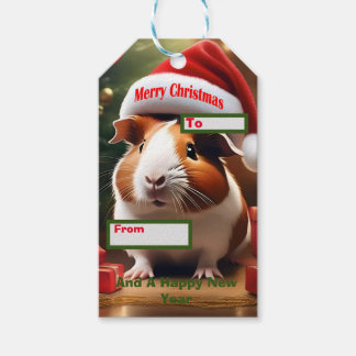 Christmas Guinea Pig Greeting, Gift Tags