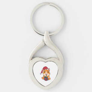 Christmas Guinea Pig Key Ring
