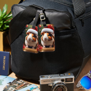 Christmas Guinea Pig, Luggage Tag