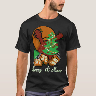 Christmas guitar medley saying cartoon beer can T-Shirt