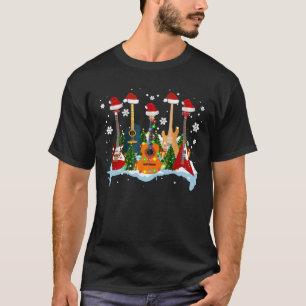 Christmas Guitar Tree Funny Guitarist Christmas T-Shirt