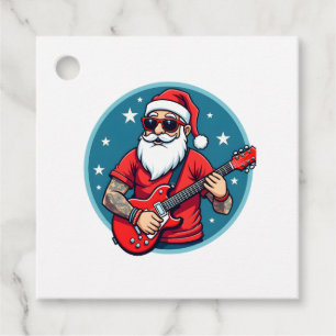 Christmas guitarist Rockmusic Christmas (1) Favour Tags
