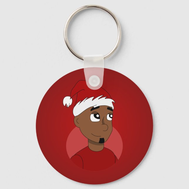 Christmas guy cartoon key ring (Front)