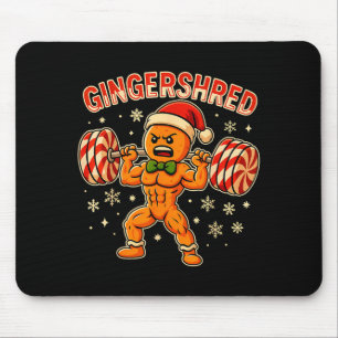 Christmas Gym Gingerbread Gingershred Xmas Workout Mouse Pad