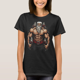 Christmas Gym Santa Claus Fitness Bodybuilding Xma T-Shirt