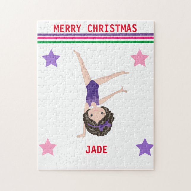 CHRISTMAS GYMNASTICS PUZZLE FOR GIRLS. (Vertical)