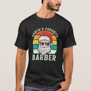Christmas Hairdresser Hairstylist Santa's Favourit T-Shirt